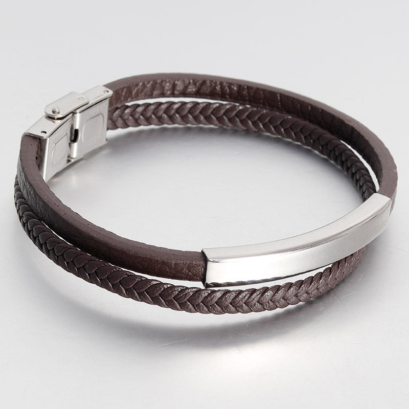 Handmade Leather Bracelet for Men – Bold & Durable Look