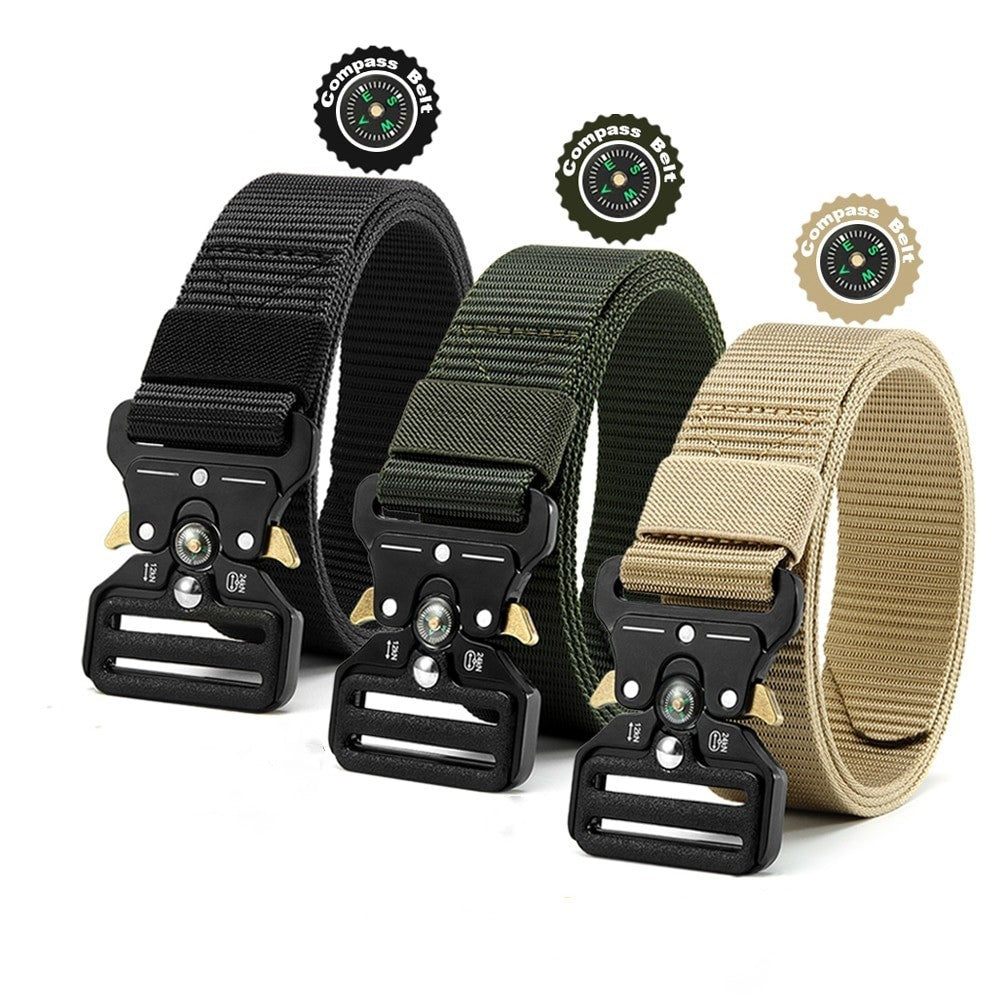 Men’s Tactical Compass Belt – Rugged Style Meets Function